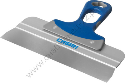 СИБИН 250 мм, усиленный, алюминиевая направляющая, 2к ручка, нержавеющий, Фасадный шпатель (10085-25)