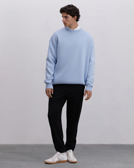 Голубой джемпер из хлопка