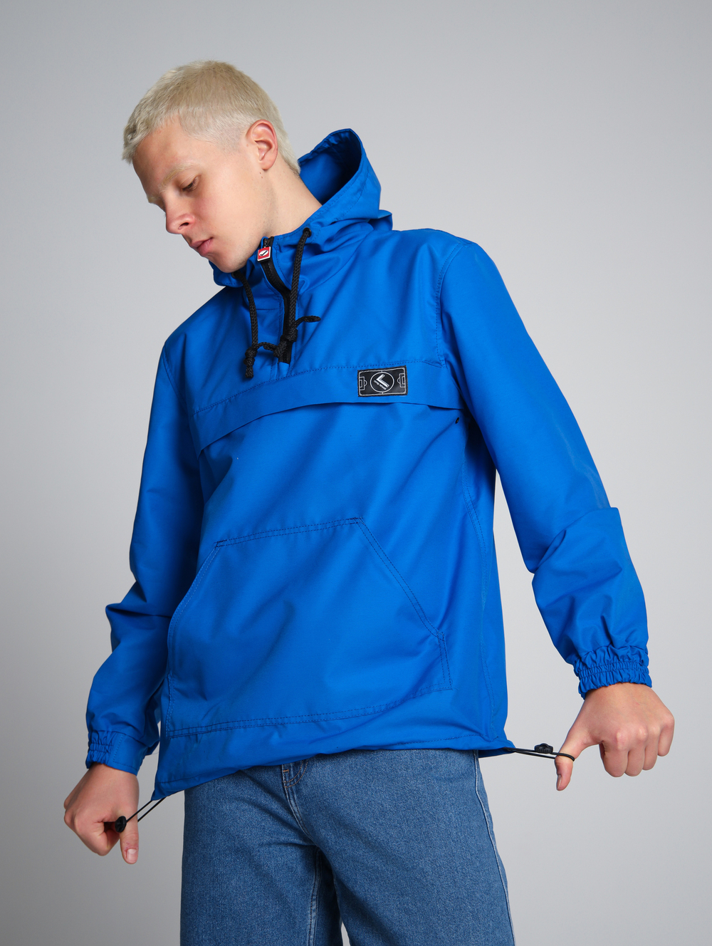 Анорак мужской без утеплителя васильковый Город Горький