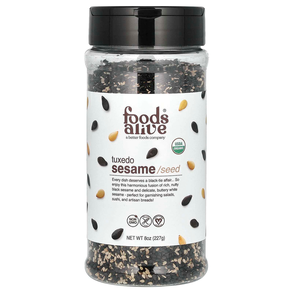 Foods Alive, Органический смокинг с кунжутом, шейкер, 227 г (8 унций)