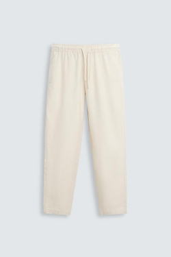 ZARA БРЮКИ RELAXED FIT ИЗ РЕЛЬЕФНОЙ ТКАНИ, СВЕТЛО-БЕЖЕВЫЙ