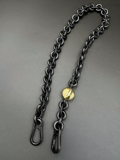 Цепь для сумки черная со шнуром