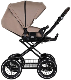 Детская коляска Roan Bass Next Classic d12 3 в 1 с автокреслом Tutis Elo Lux Black RCL266/1 Amber