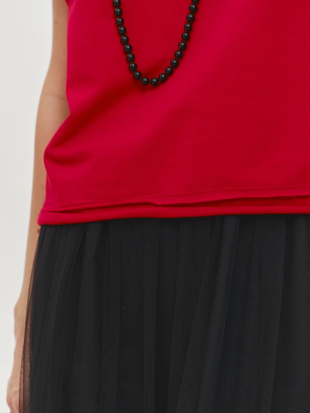 Футболка жилетка, красная