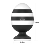 Черно-белая анальная втулка 5.5 X-Missioner Butt Plug - 14 см. (Цвет: черный с белым)