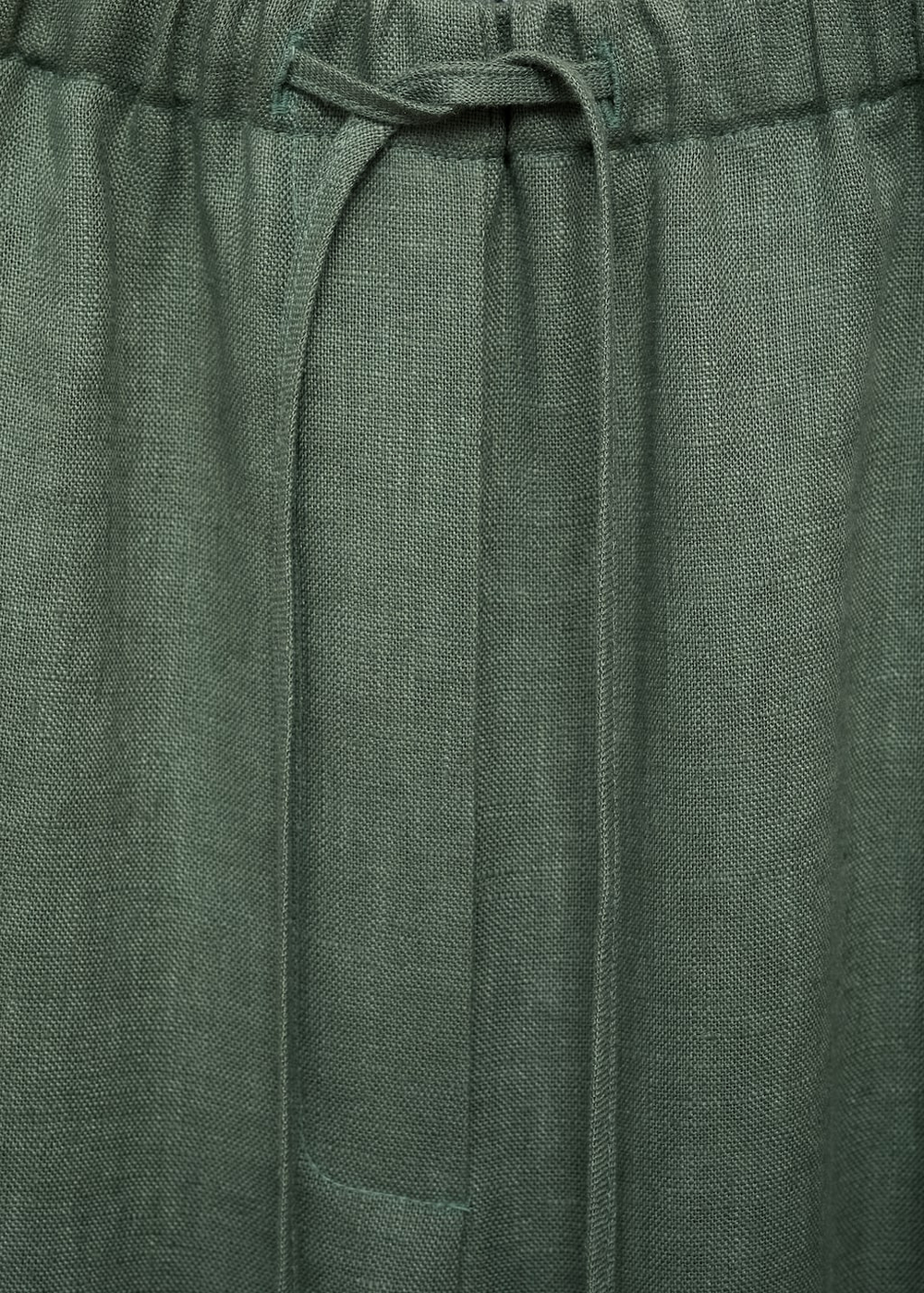 Прямые брюки с хлопком и льном