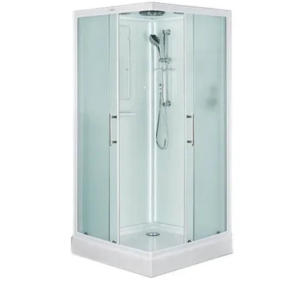 Душевая кабина Esbano (Эсбано) ES-L90CKR, с низким поддоном, с электрикой и LED освещением, 90х90х210