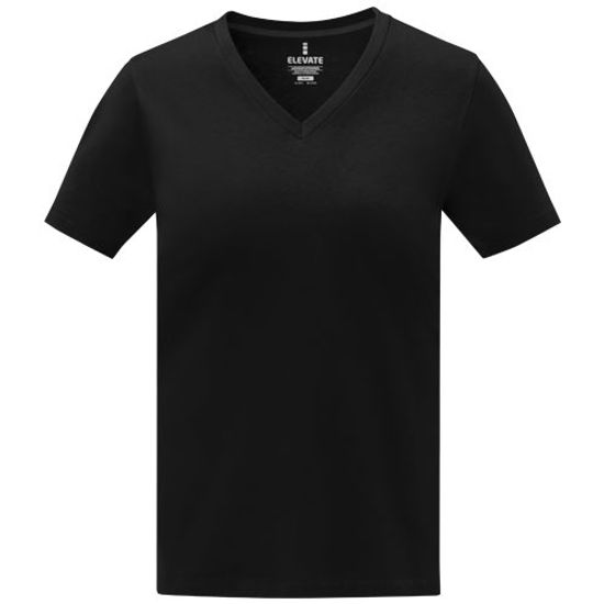 Somoto Женская футболка с коротким рукавом и V-образным вырезом