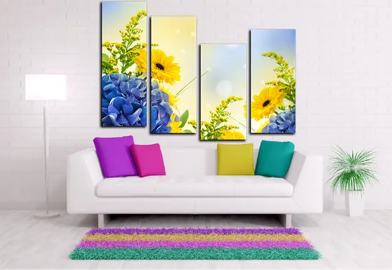 Модульная картина "Запах теплого лета"