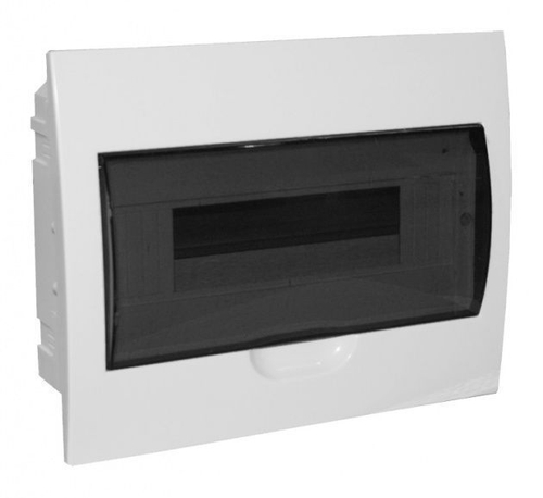 Бокс ЩРВ-П-12 встраиваемый, прозр. черн.дверь IP40