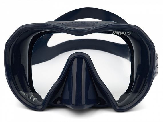 Набор маска+трубка в сумке Sargan Сталкер-Н темно-ультрамариновый/черный