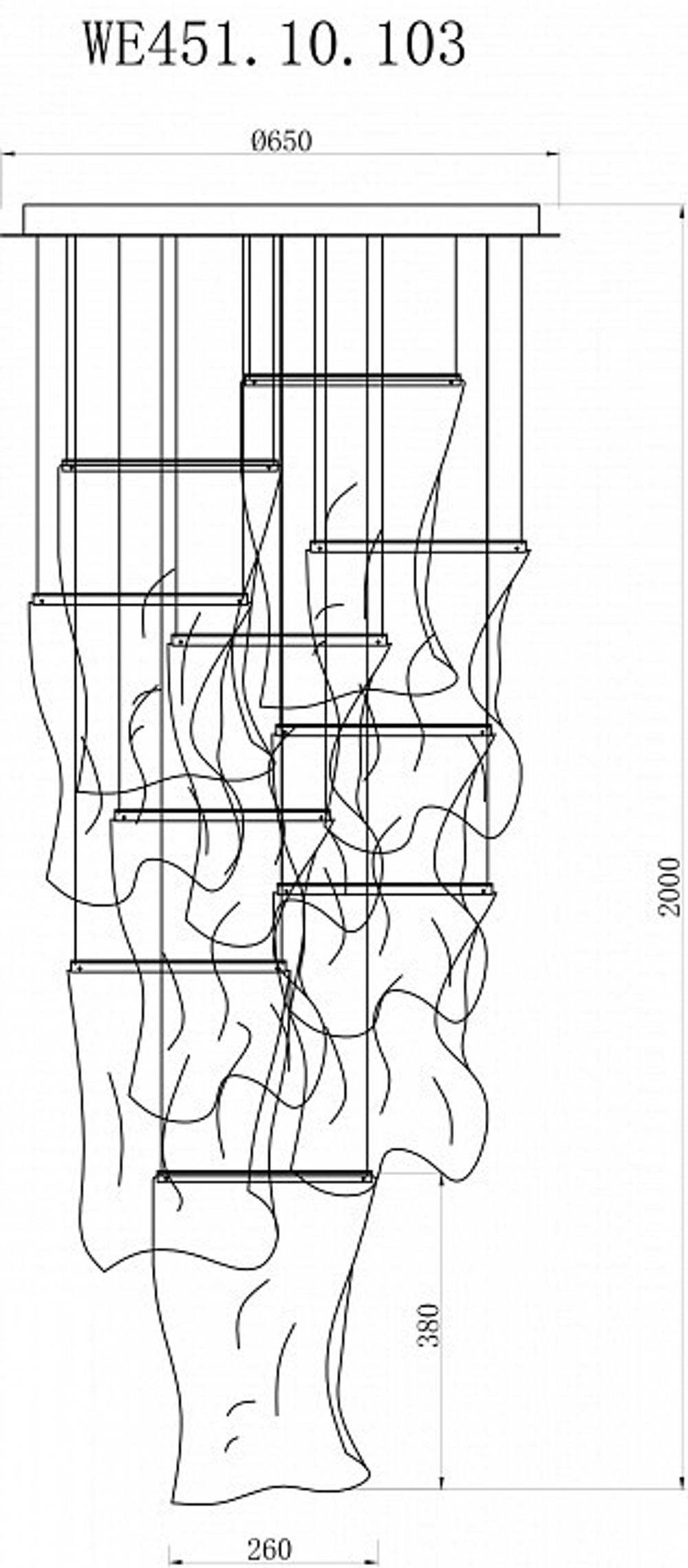 Подвесная люстра Wertmark Hanna WE451.10.103