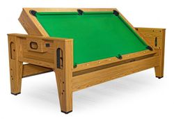 Игровой стол - трансформер (бильярд, аэрохоккей, настольный теннис) "Twister" (дуб)