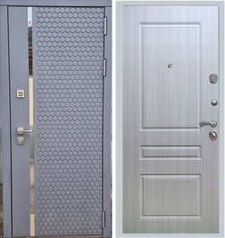 Входная металлическая дверь Рекс 24 Силк Титан / ФЛ-243 Сандал белый 16мм