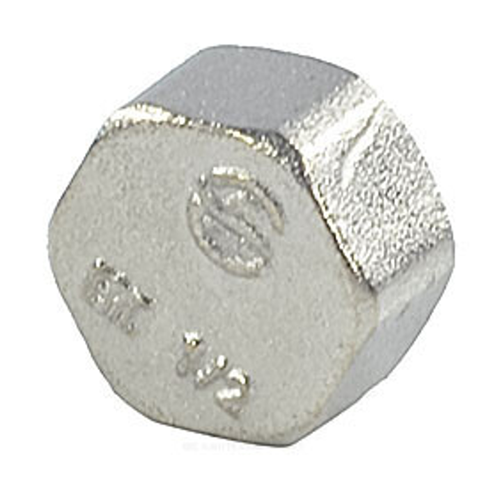Заглушка латунь никель Ду 20 (3/4") ВР 9016 ГОСТ 32585-2013 Aquasfera 9016-02