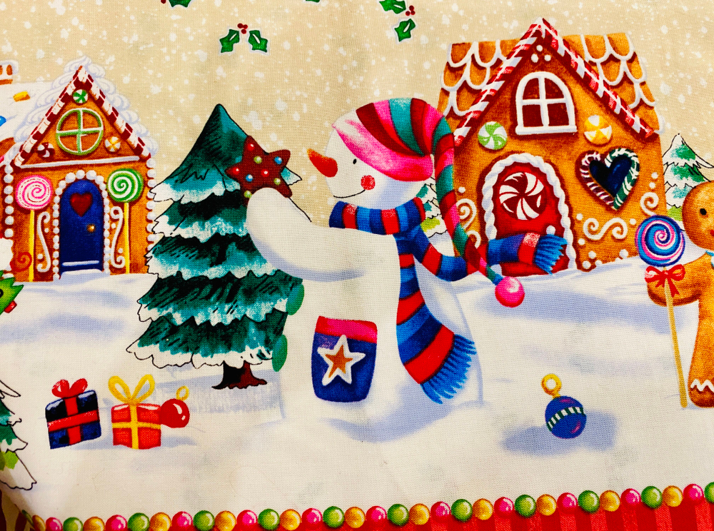 Ткань Новогодняя 100% хлопок. ш-110см цена за 1 м. (Италия)