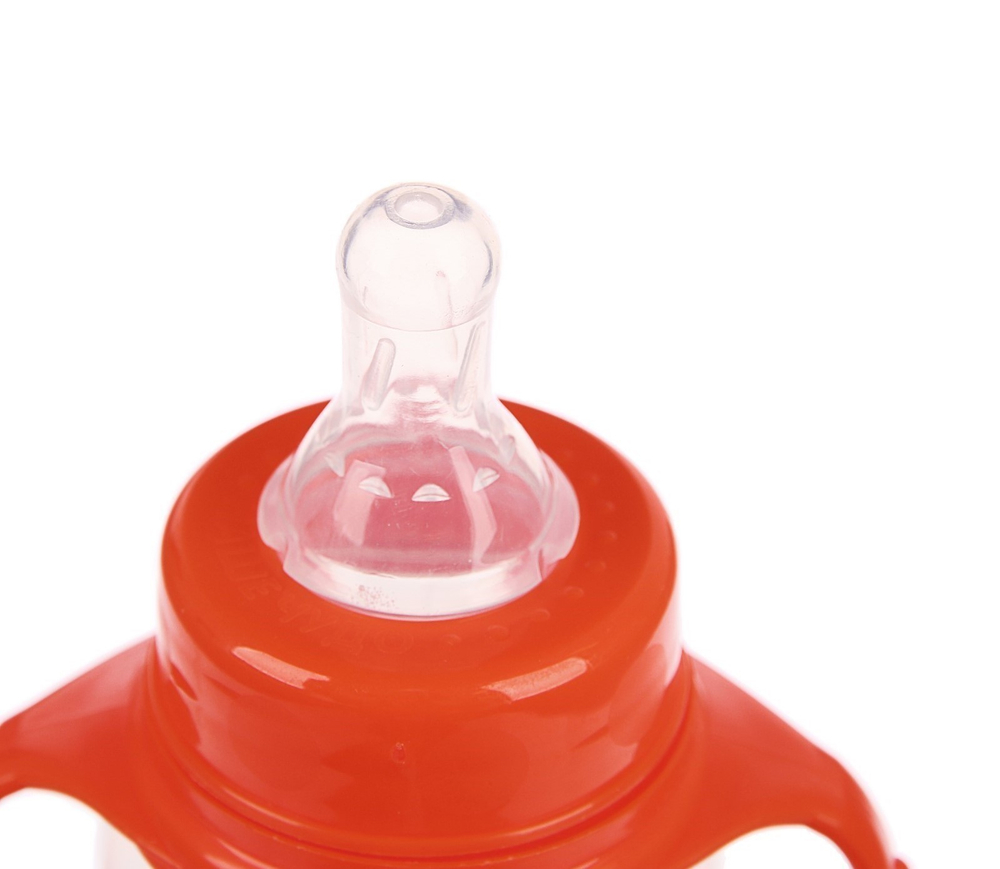 2969877 Бутылочка для кормления «Львёнок Лео» детская приталенная, с ручками, 150 мл, от 0 мес.