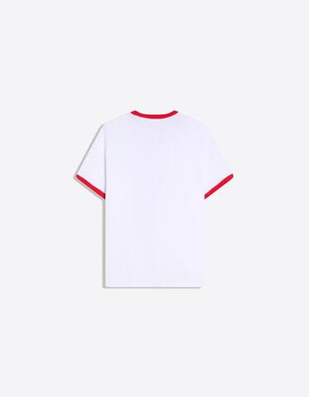 BERSHKA Футболка оверсайз с коротким рукавом Paul Frank, экрю