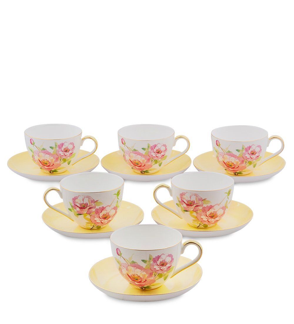 Pavone JK- 81 Чайный набор на 6 перс. «Пионы» (Torino Peony  )
