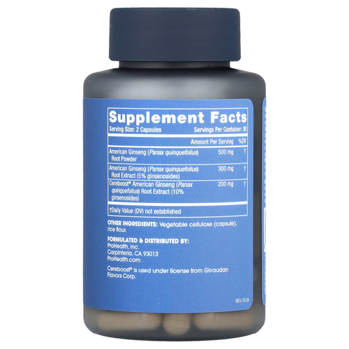 ProHealth Longevity, Женьшень полного спектра, 60 капсул