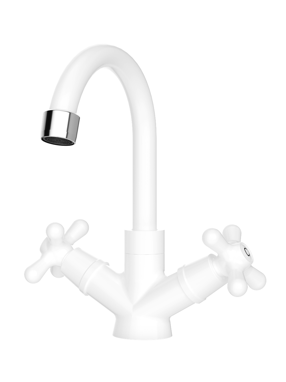 Смеситель для раковины Domaci Равенна D17000WH белый