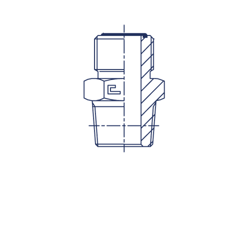 Штуцер ORFS 9/16" NPT 1/4"