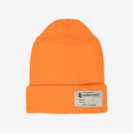 Beanie Hat Patch Name Orange