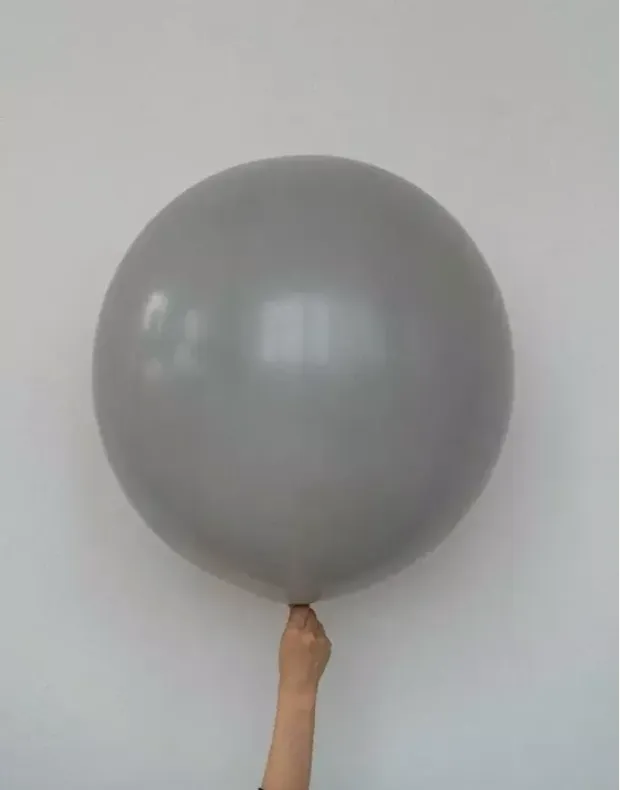 S шар гигант 24"/60 см пастель (081) серый (БГ-90)