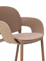 Кресло пластиковое с обивкой Scab Design Hug, карамельный