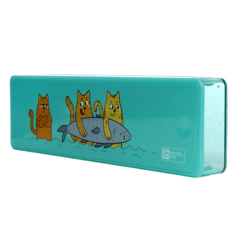 Пенал школьный 20х5.5х2.2 см "Три кота" (Феникс+)