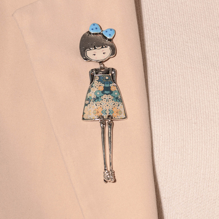 Брошь Shadore Девочка XZ0086.21 BL/S