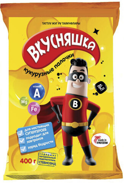 Кукурузные палочки ВКУСНЯШКА 400 г.