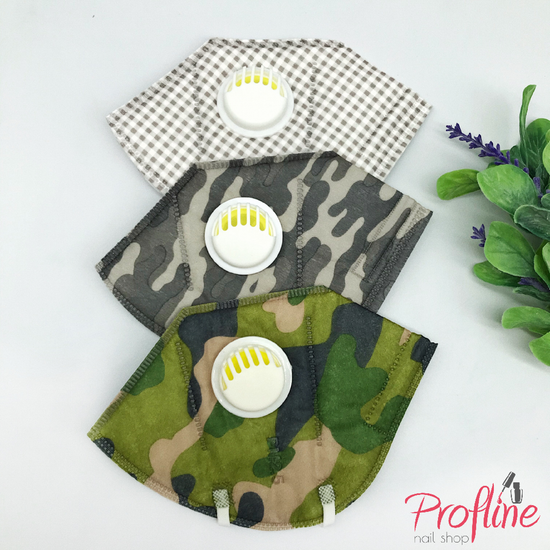 Защитная маска для лица с клапаном разных цветов