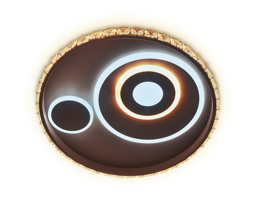 Потолочный светодиодный светильник с пультом FA245 CF кофе 105W D490*65 (ПДУ РАДИО 2.4)