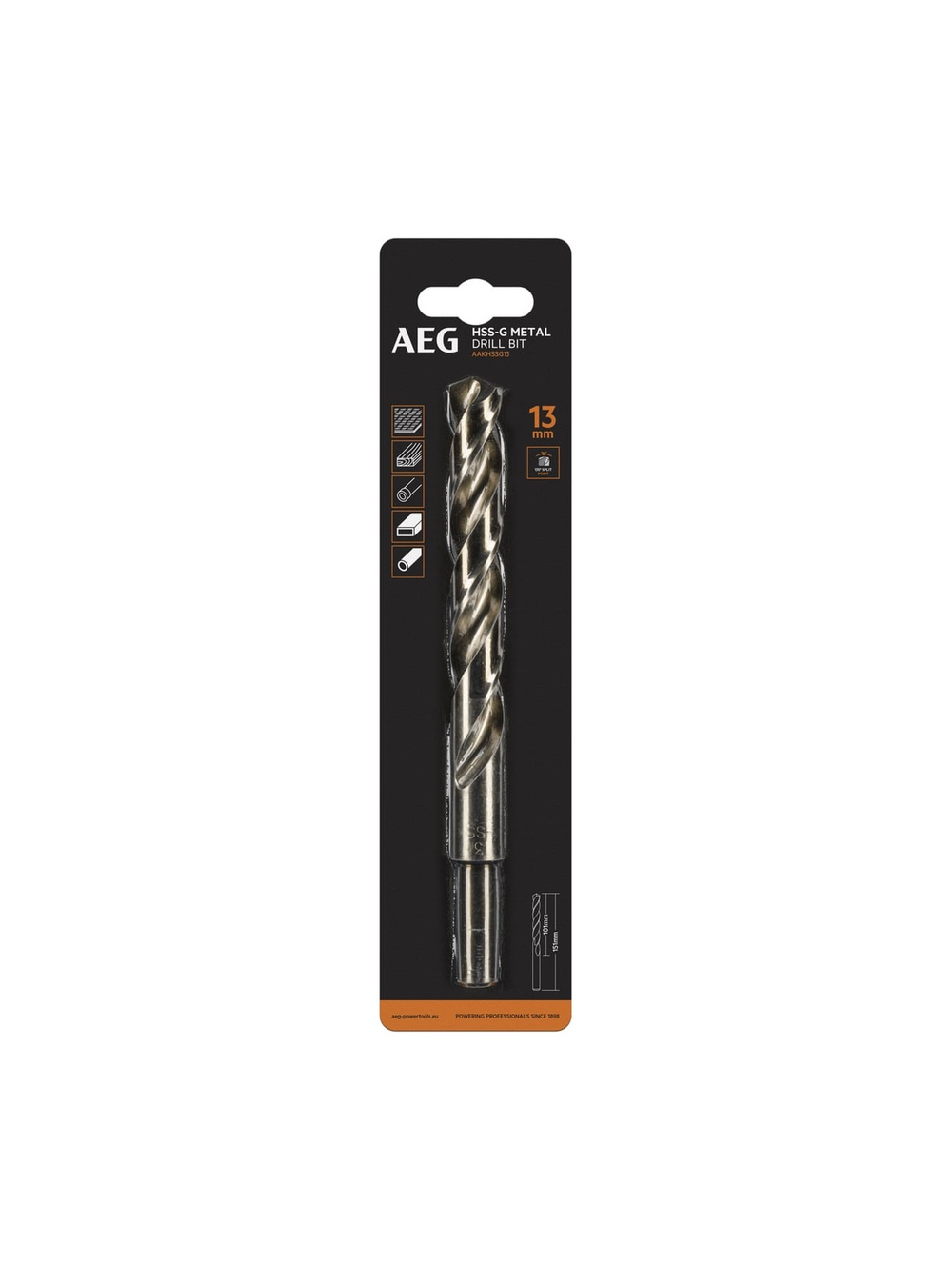 Сверло по металлу HSS-G (13х101х151 мм) AEG AAKHSSG13 4932479320