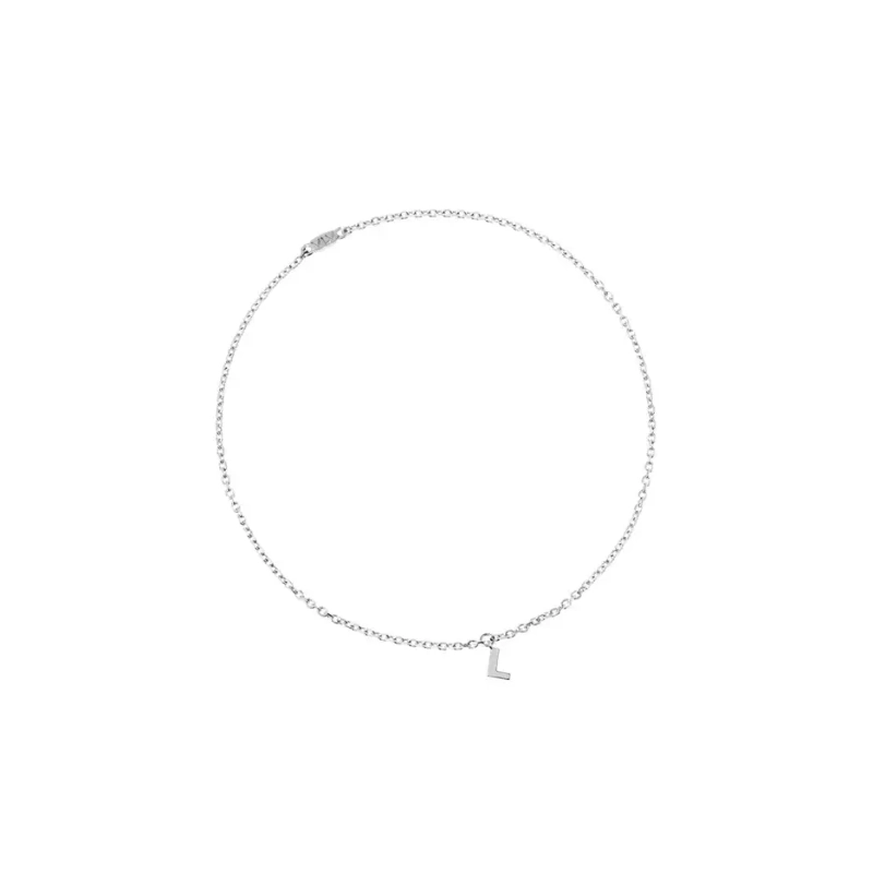 Вечный браслет Персонализация с Буквой – Белое золото