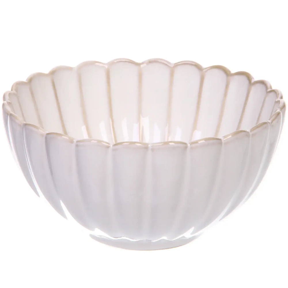 Салатник керамический «Верона» 800мл ромашка бежевая 15*7,5см