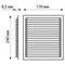 Решетка Космовент 170/240 с сеткой — (4)