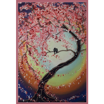 Набор В цвету сакуры ( с бисером и бусинами)