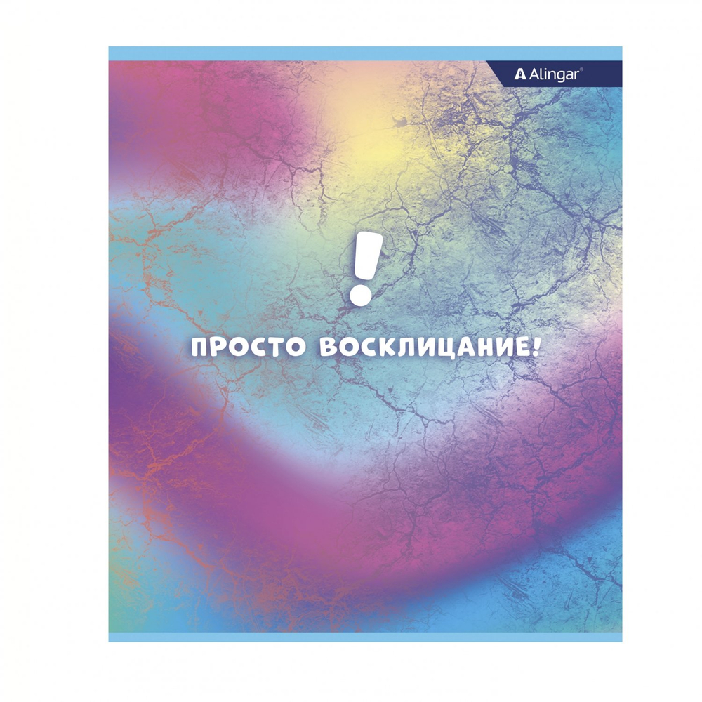 Тетрадь 48л., А5, клетка, Alingar "Всё просто", скрепка, мелованный картон (стандарт), блок офсет, 4 дизайна в пленке т/у