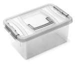 Контейнер для хранения с крышкой, ручкой и ручками-защелками «ЭКСПЕРТХАУС», 34,8*23,2*16,5см, 8л