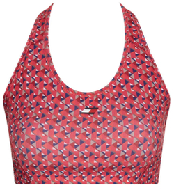 ТОП теннисный Tommy Hilfiger Mid Intensity AOP Racer Bra - Розовый