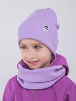 Комплект трикотажный шапка и снуд "Лавандовый"