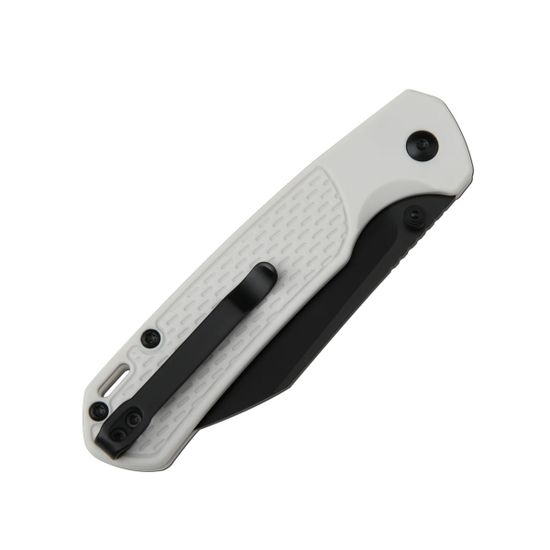 Нож CJRB CJ1945-BGY Pyrite-Ligth - нож складной, белая нейлоновая рукоять, черный клинок, сталь AR-RPM9