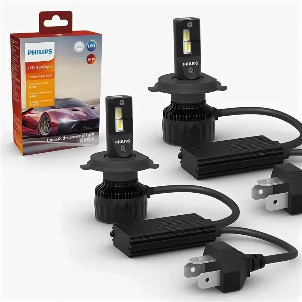 Автолампа LED Н 4 к-т Philips Ultinjn Rally 3550 50/50W 6500К 12/24V (11342U3550X2) ORIGINAL