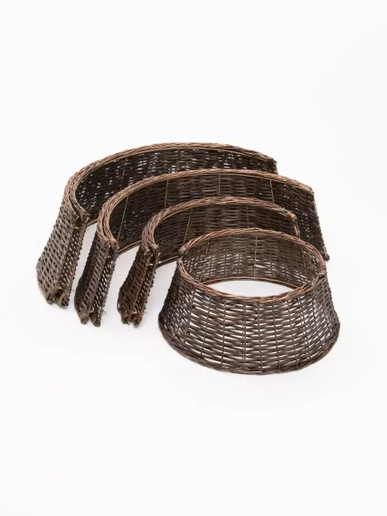 Корзина под елку Кантри Стайл 50*40*22 см., коричневая, разборная, ЕлкиТорг (50-232)