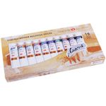 Краски масляные художественные "Ладога", НАБОР 10 цветов по 46 мл, в тубах, 1241006