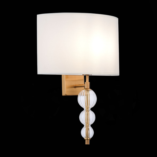 SLE105711-01 Светильник настенный Латунь, Прозрачный/Белый E14 1*40W