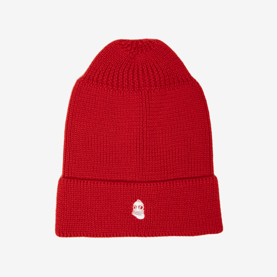 Beanie Hat Embroidered Logo Red