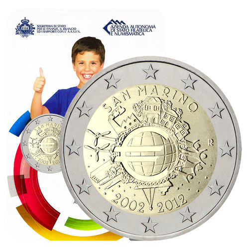 San Marino 2 Euro 2012 – 10th Anniversary of Euro Circulation (BU)